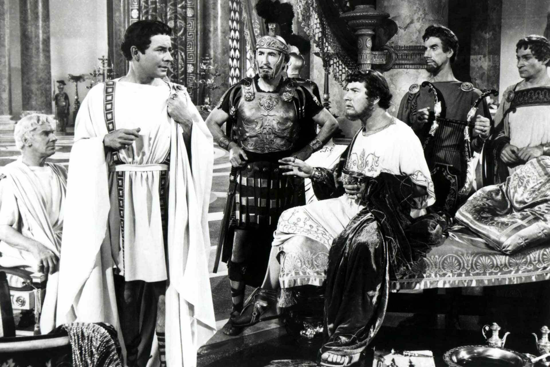 Wichtige Filme von Sir Peter Ustinov, darunter "Quo Vadis", "Spartacus" und "Topkapi"